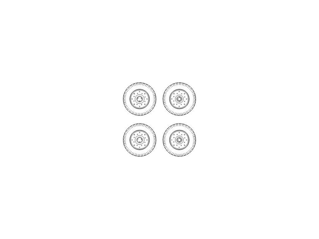 1/72 Chevrolet C.15A wheels small type 9x16 Dunlop