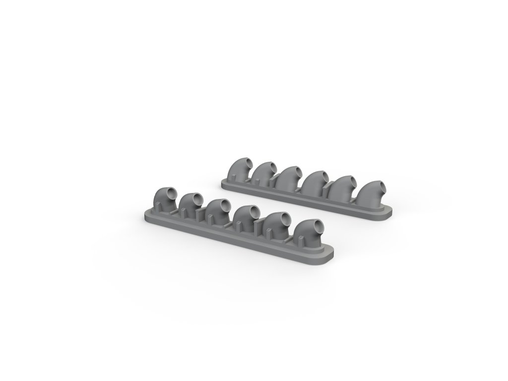 1/32 P-40E exhaust stacks for HASEGAWA kit