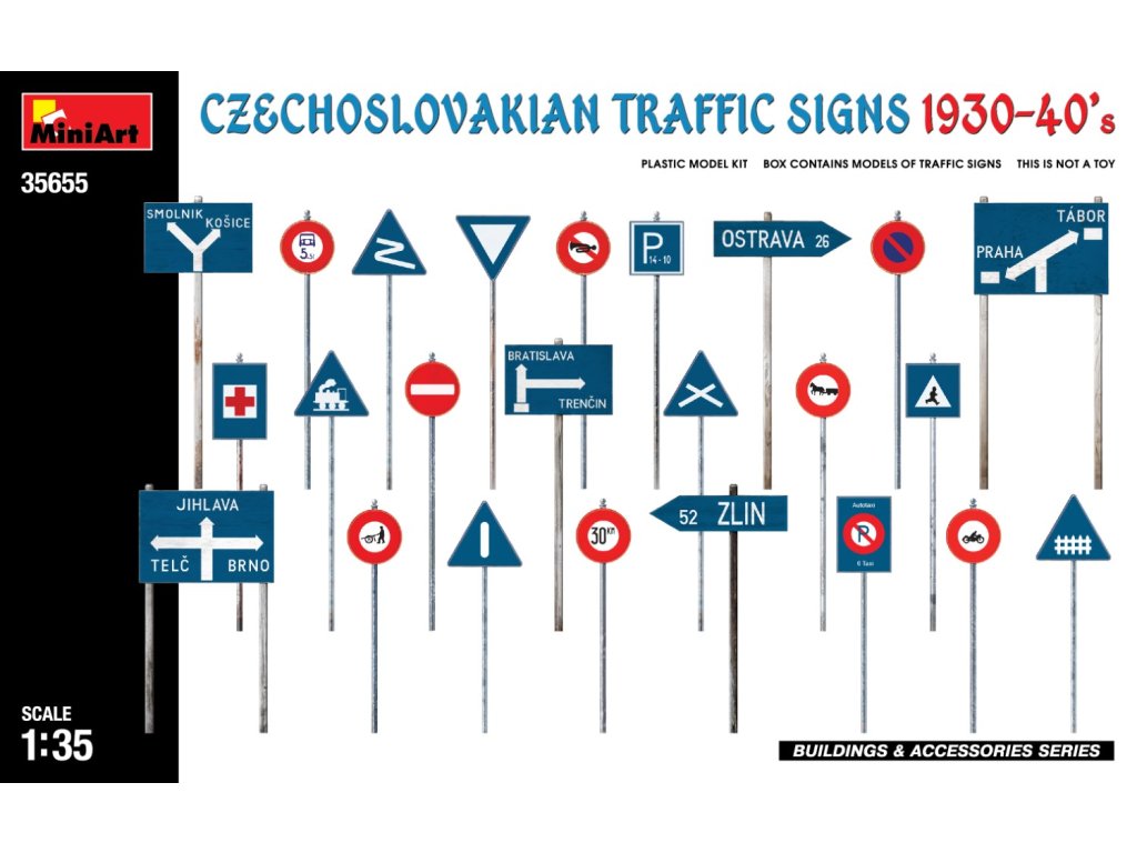 1/35 Czechoslovakian Traffic Signs 1930-40’s