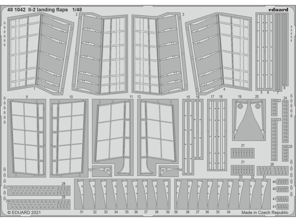 1/48 Il-2 landing flaps for ZVEZDA kit
