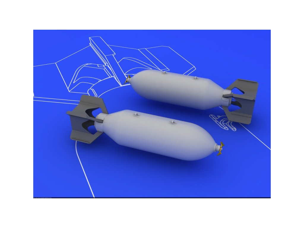 1/48 US 500lb bombs (2 pcs)