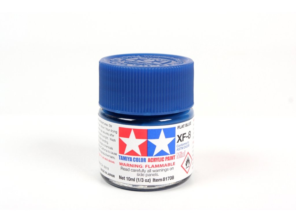 Tamiya 81708 Acrylic Mini XF-8 Flat Blue