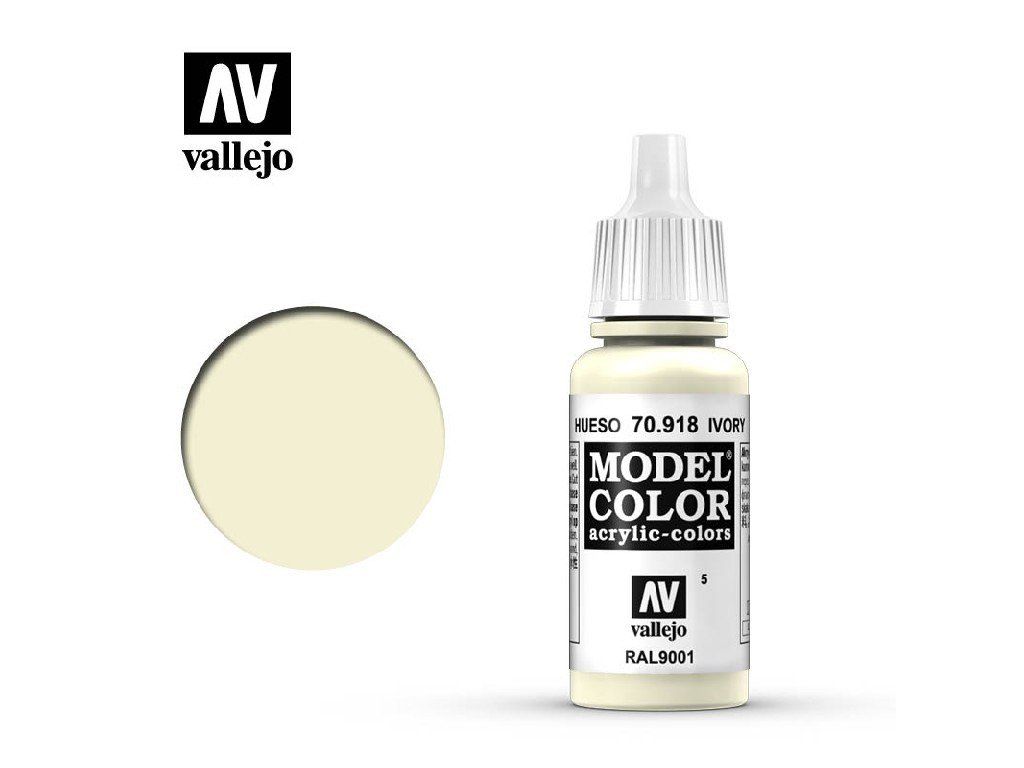 Vallejo Model Color 70918 Ivory Matt (18 ml)