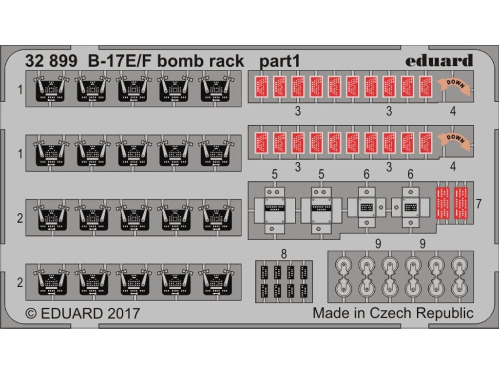 1/32 B-17E/F bomb rack for HKM kit