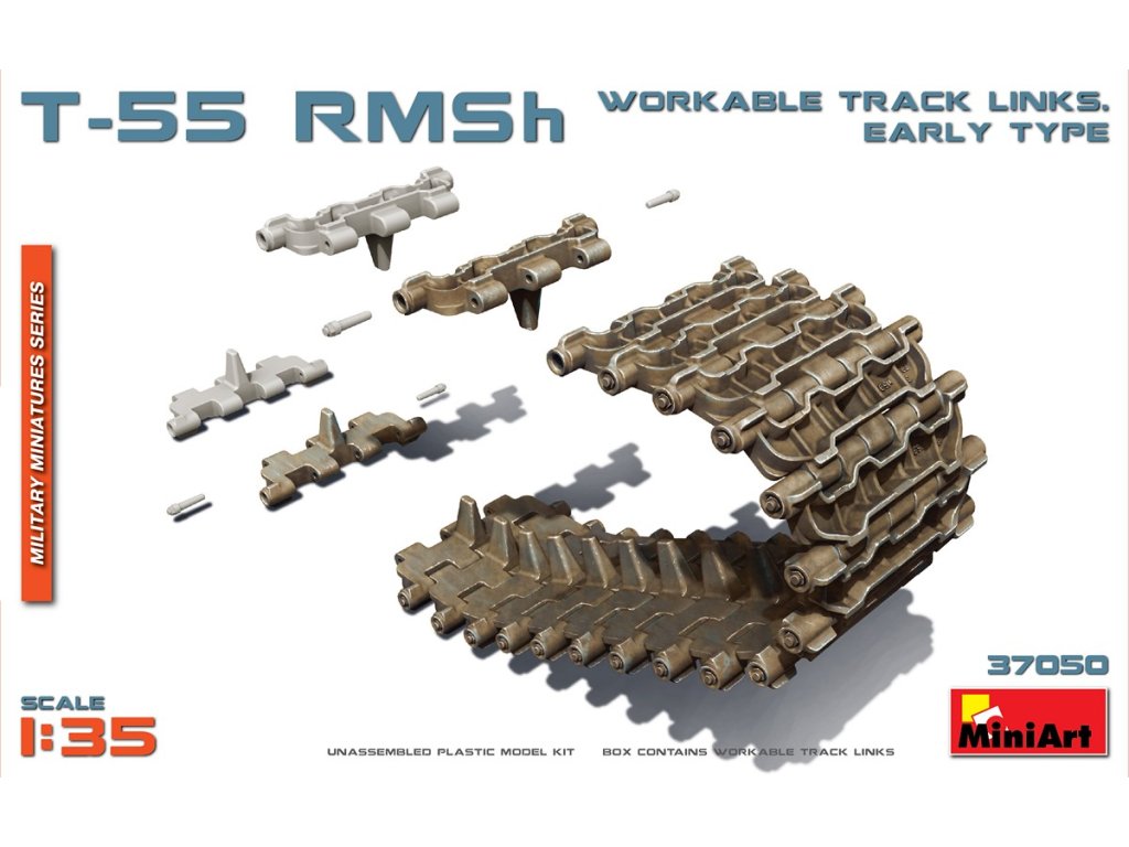 1/35 T-55 RMSh Workable Track Links. Early Type