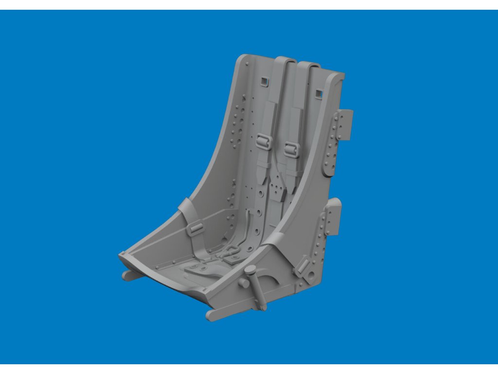 P-40 seat w/ integral belts Type 2 PRINT 1/48 recommended for EDUARD