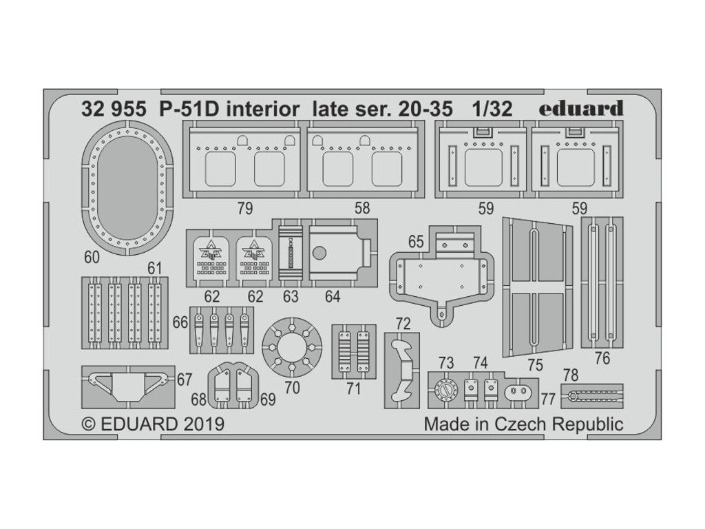 1/32 P-51D interior late ser. 20-35 for TAMIYA kit