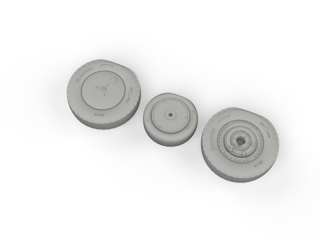 P-39Q wheels w/rims PRINT 1/72 recommended for ARMA HOBBY