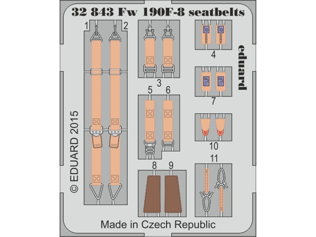 1/32 Fw 190F-8 seatbelts for REVELL kit
