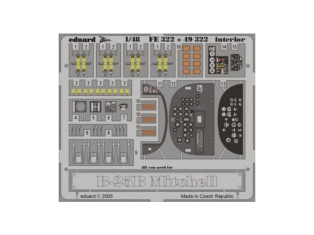 1/48 B-25B interior for ACCURATE MINIATURES kit