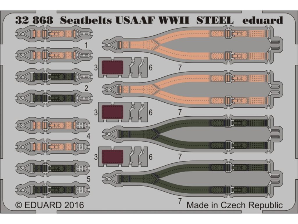 1/32 Seatbelts USAAF WWII STEEL