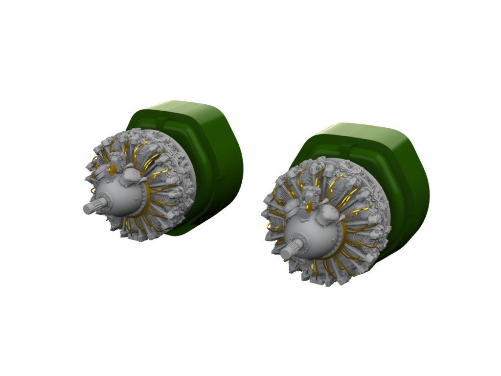 1/72 B-26 Marauder engines  for EDUARD/HASEGAWA kit