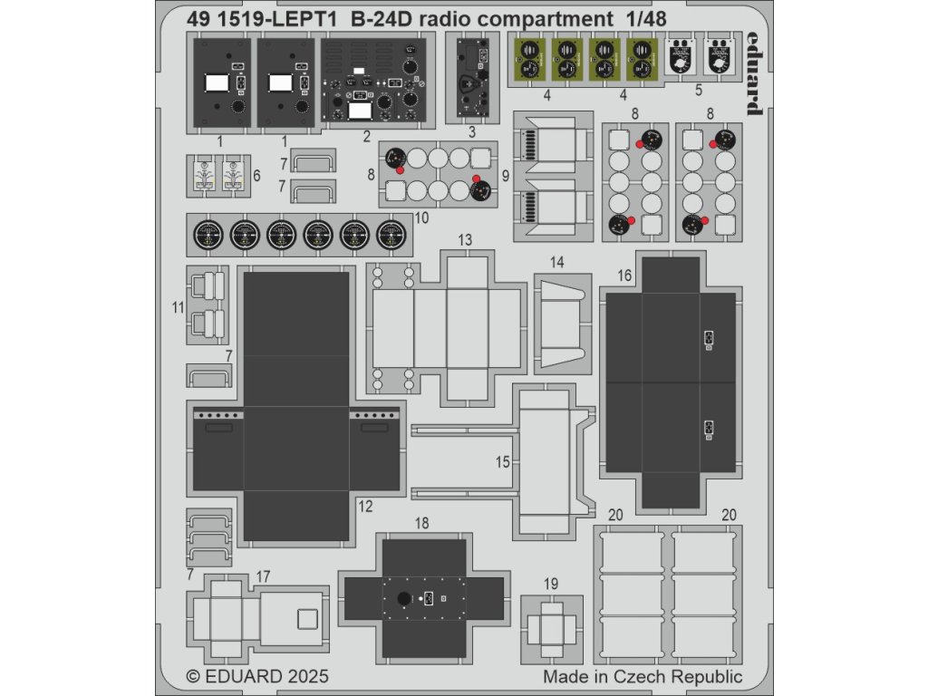 B-24D radio compartment 1/48 recommended for HOBBY BOSS
