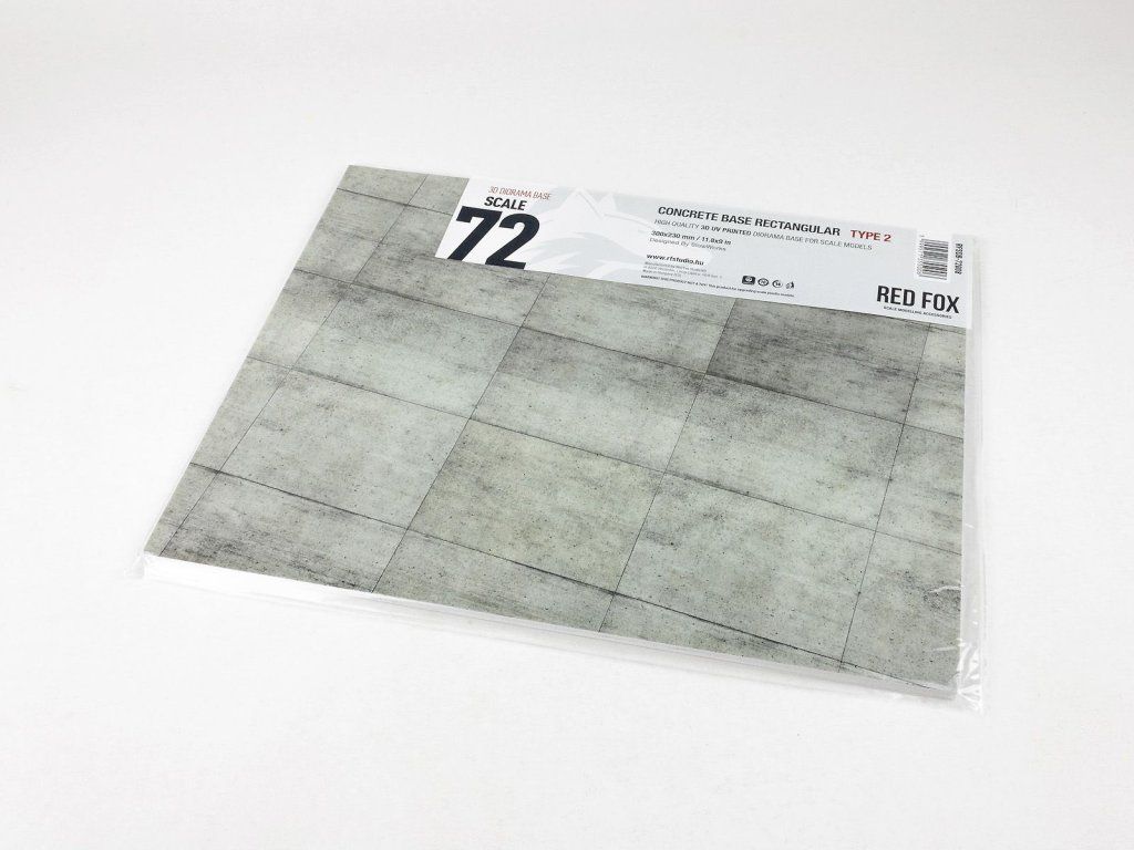 Red Fox Studio 1/72 Concrete Base Rectangular Type 2 300x230mm