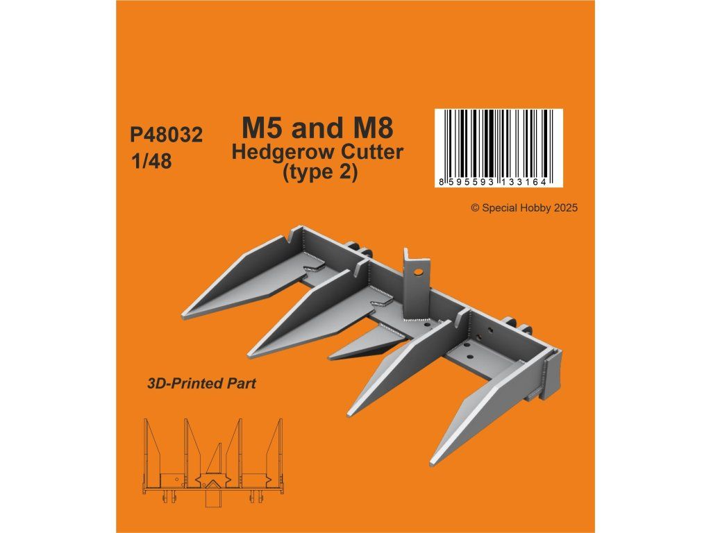 1/48 M5 and M8 Hedgerow Cutter (type 2) / for Tamiya kits