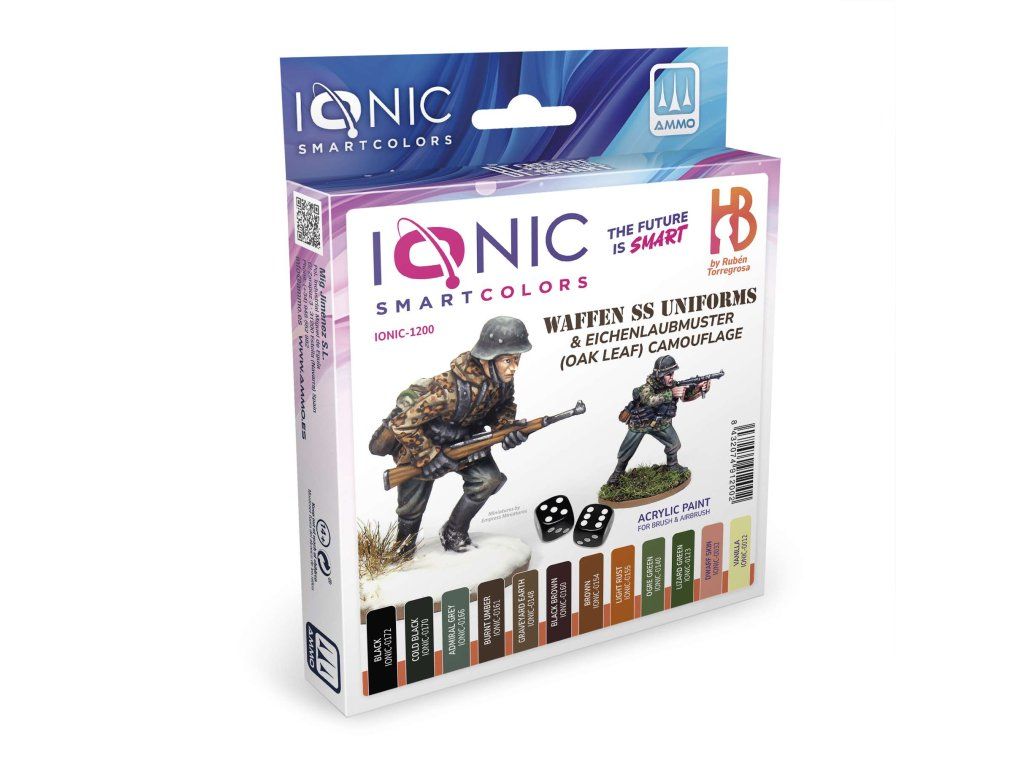 Waffen SS Uniforms and Eichenlaubmuster (Oak Leaf) Camouflage - 12 Ionic Smart acrylic colors