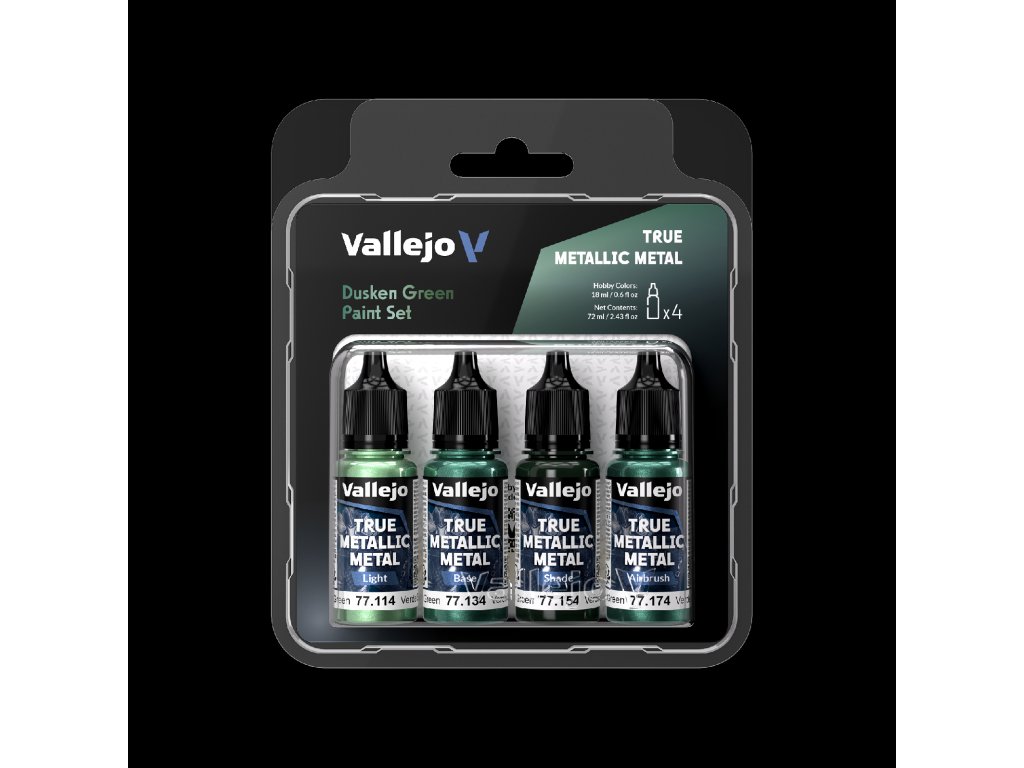 Vallejo True Metallic Metal SET 77257 Dusken Green (4x18ml)