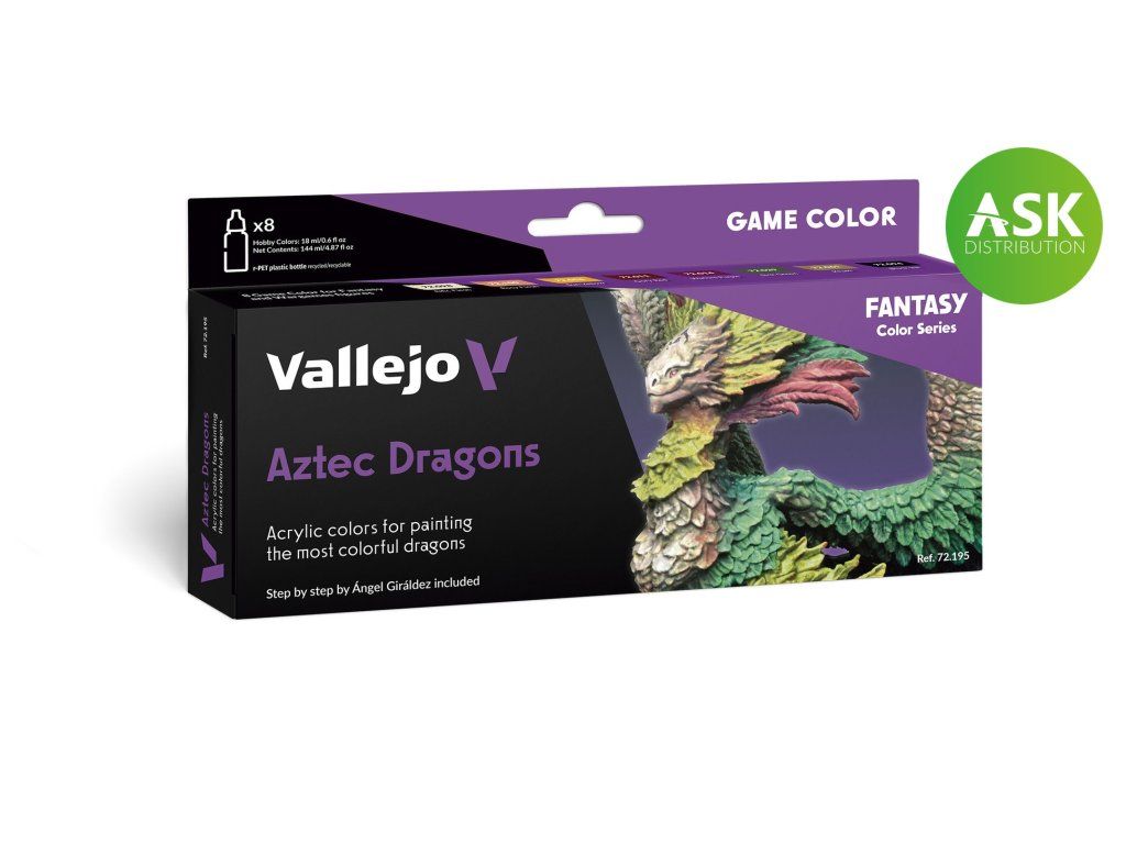 Vallejo Game Color 72195 Aztec Dragons 8 colors set (18 ml)