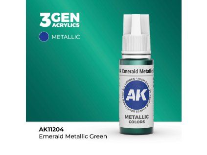 AK Acrylics 3GEN Emerald Metallic Green (17 ml)