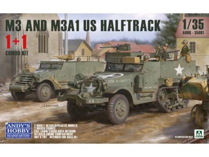 1/35 M3 and M3A1 US Halftrack 1+1 Combo Kit