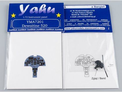 Yahu Models 1/72 D.520 barevná přístrojová deska