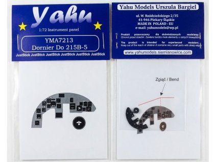 Yahu Models 1/72 Do-215B-5 barevná přístrojová deska
