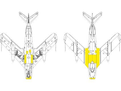 Eduard MiG-17F surface panels 1/48 recommended for KINETIC