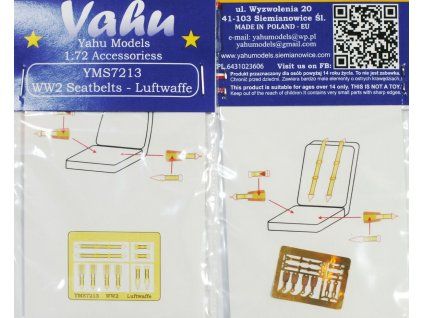 Yahu Models YMS7213 WW 2 Seatbelts - Luftwaffe 1/72