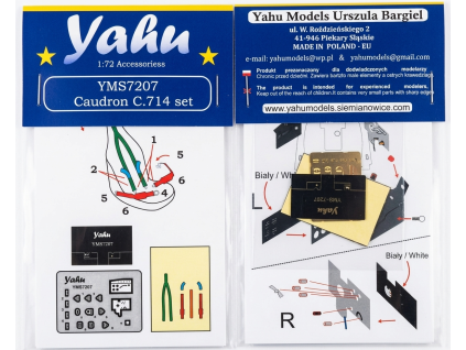 Yahu Models YMS7207 Caudron 714 set 1/72