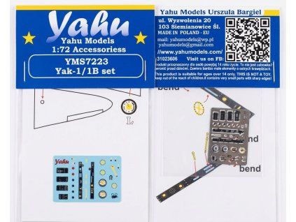 Yahu Models YMS7223 Yak-1 set 1/72