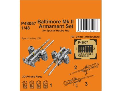 1/48 Baltimore Mk.II Armament Set for SH kit