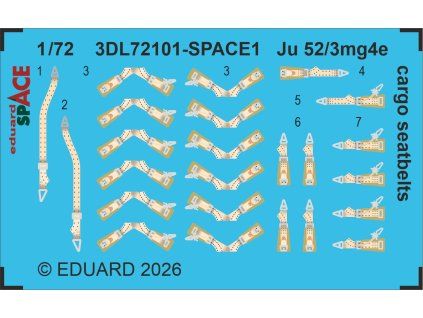 Ju 52/3mg4e cargo seatbelts SPACE 1/72 recommended for AIRFIX