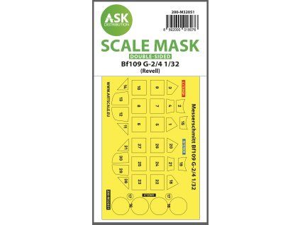 1/32 Messerschmitt Bf 109G-2/G-4 double-sided express masks for Revell