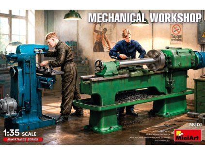 MiniArt 38101 1:35 mechanical workshop with two workers