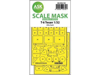 1/32 T-6 Texan double-sided express fit mask for Kitty Hawk