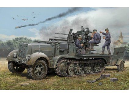 Trumpeter 1/35 Sd.Kfz.7/1 early version 01523 – Box artwork