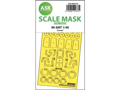 1/48 Mil Mi-8MT one-sided express fit mask for Zvezda