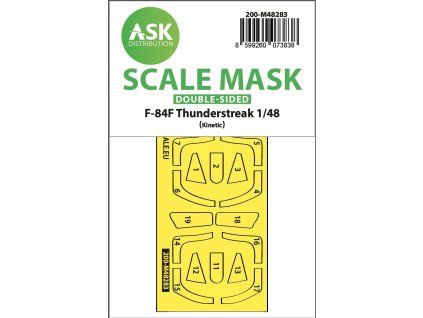 1/48 F-84F Thunderstreake double-sided express fit mask for Kinetic