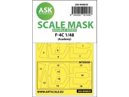 1/48 F-4C double-sided painting mask for Academy