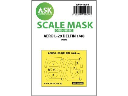 1/48 AERO L-29 DELFIN one-sided express mask for AMK