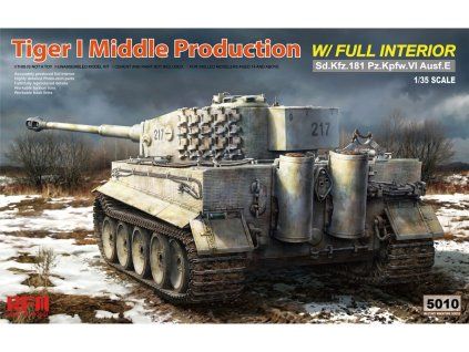 1/35 Tiger I middle production w/full interior & workable track links - RFM