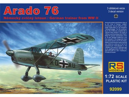 1/72 Arado 76 in A/B Schulen - 3 decal v. for Luftwaffe