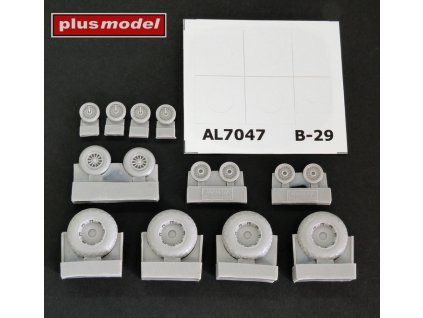 1/72 B-29 Superfortress wheels diamond tread
