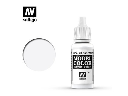 Akrylová barva Vallejo Model Color 70853 White Glaze (17ml)