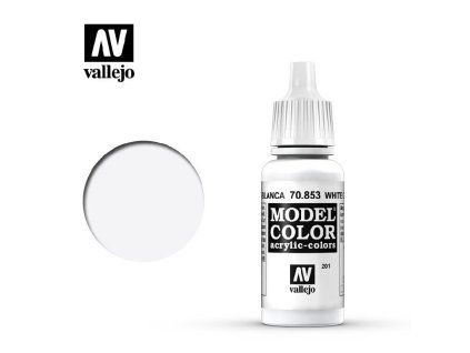 Vallejo Model Color 70853 White Glaze (18 ml)