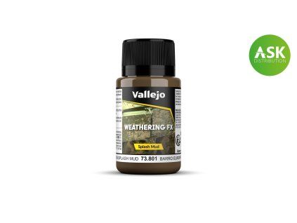 Vallejo Weathering FX 73801 European Splash Mud Splash Mud (40 ml)