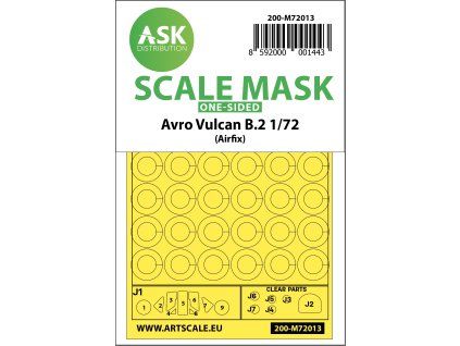 1/72 Avro Vulcan B.2 one-sided painting mask for Airfix