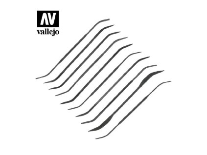 25162 vallejo hobby tools set of 10 curved files t03003