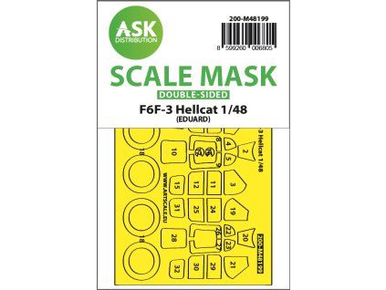 1/48 F6F-3 Hellcat double-sided express fit mask for Eduard