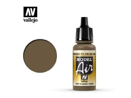 Akrylová barva pro Airbrush Vallejo Model Air 71139 US Field Drab (17ml)